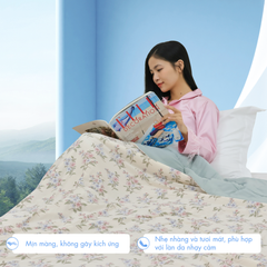 Chăn hè mát lạnh I Cool NM8033 - Mền lạnh ICool Advance NIN House hoa văn NM8033