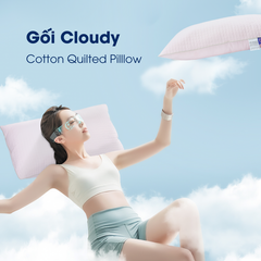 Gối chần bông Cloudy NIN House - Cotton Quilted Pilllow cho người năm thấp