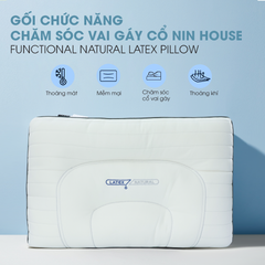 Gối chức năng Functional Natural Latex Pillow NIN House chăm sóc vai gáy cổ