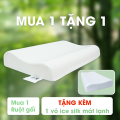 Gối cao su thiên nhiên NIN House 50x30x7/9cm