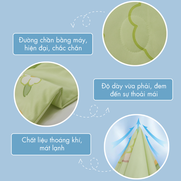 Chăn hè mát lạnh I Cool NM8030 - Mền lạnh ICool Advance NIN House hoa văn NM8030