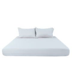 C190698 - Bộ chăn ga gối cotton nhung NIN CLASSIC C190698 màu trắng White