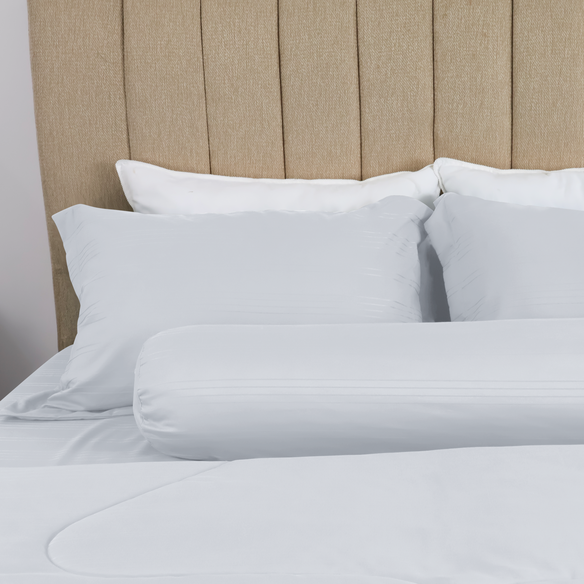 C190698 - Bộ chăn ga gối Microfiber NIN CLASSIC màu trắng White