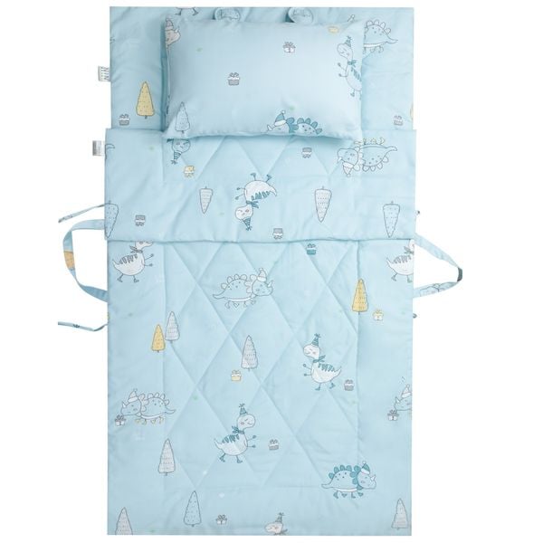 Dinosaurus - Bộ 5 món gấp gọn tiện lợi cho bé đi học Tencel cao cấp