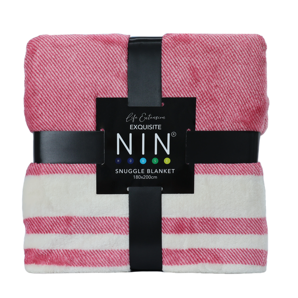 Mền tuyết hoa văn NIN màu Pink Stripes