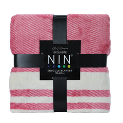 Mền tuyết hoa văn NIN màu Pink Stripes