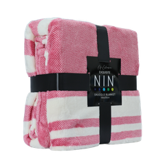Mền tuyết hoa văn NIN màu Pink Stripes