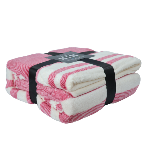 Mền tuyết hoa văn NIN màu Pink Stripes