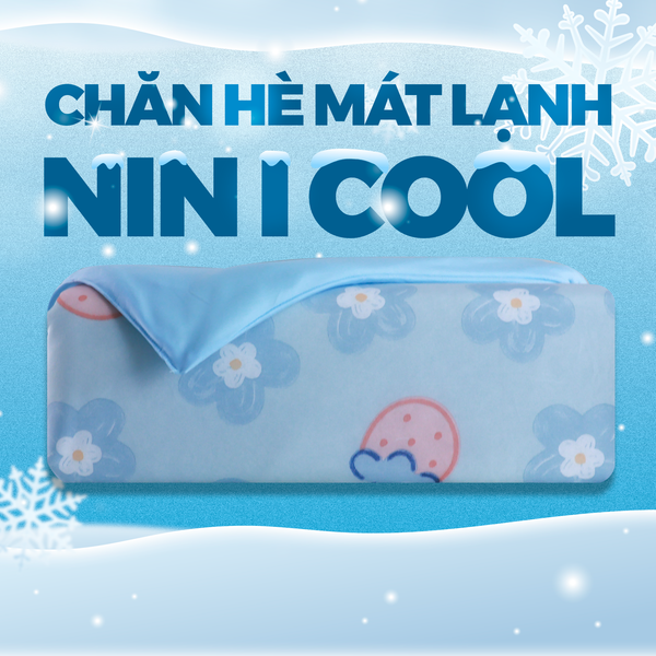 Chăn hè mát lạnh I Cool NM8002 - Mền lạnh I Cool Advance NIN House hoa văn NM8002