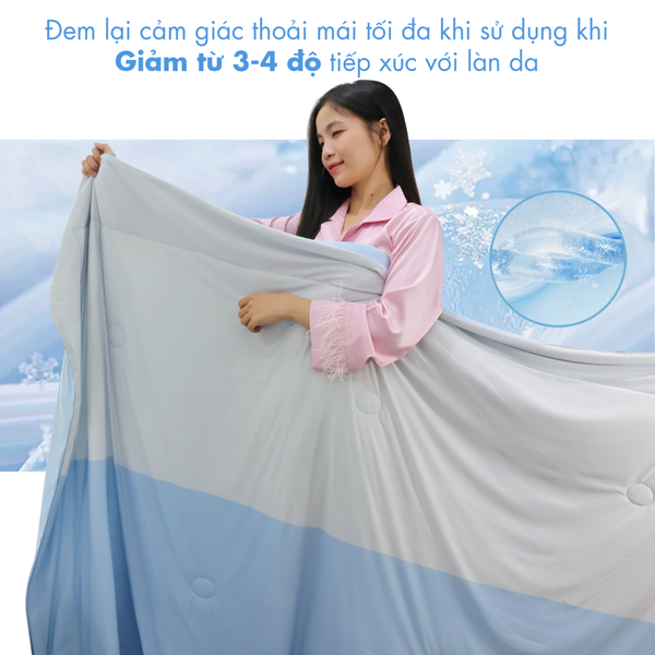 Chăn hè mát lạnh I Cool NM8034 - Mền lạnh ICool Advance NIN House hoa văn NM8034