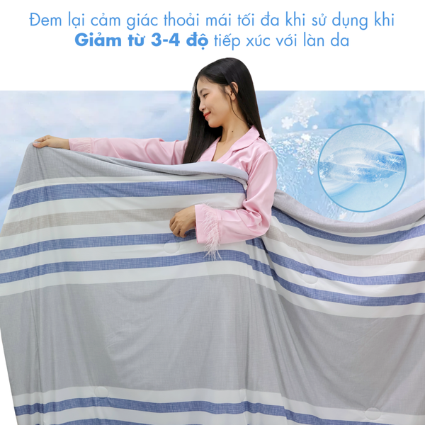 Chăn hè mát lạnh I Cool NM8035 - Mền lạnh ICool Advance NIN House hoa văn NM8035
