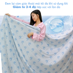 Chăn hè mát lạnh I Cool NM8028 - Mền lạnh ICool Advance NIN House hoa văn NM8028