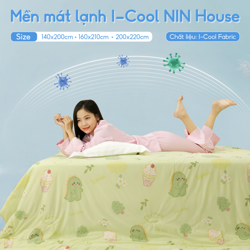 Chăn hè mát lạnh I Cool NM8030 - Mền lạnh ICool Advance NIN House hoa văn NM8030