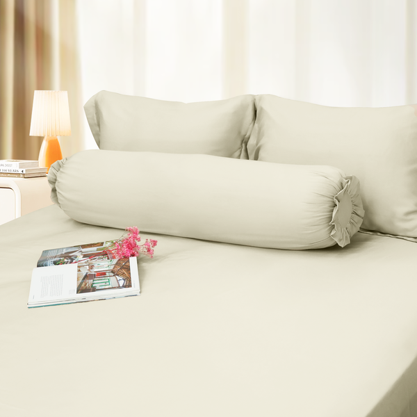 Bộ ga gối NIN Bamboo màu kem Ivory