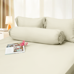 Bộ ga gối NIN Bamboo màu kem Ivory