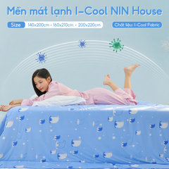 Chăn hè mát lạnh I Cool NM8027 - Mền lạnh ICool Advance NIN House hoa văn NM8027
