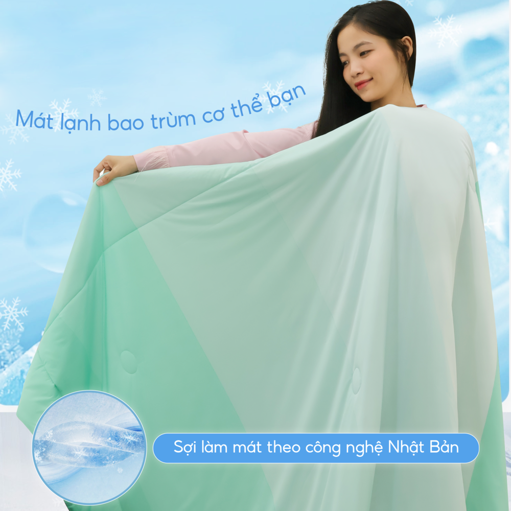 Chăn hè mát lạnh I Cool NM8036 - Mền lạnh ICool Advance NIN House hoa văn NM8036