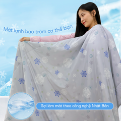 Chăn hè mát lạnh I Cool NM8031 - Mền lạnh ICool Advance NIN House hoa văn NM8031