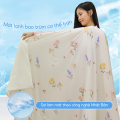 Chăn hè mát lạnh I Cool NM8032 - Mền lạnh ICool Advance NIN House hoa văn NM8032
