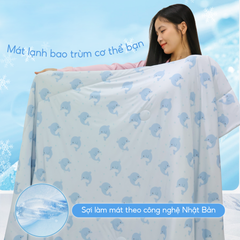 Chăn hè mát lạnh I Cool NM8028 - Mền lạnh ICool Advance NIN House hoa văn NM8028
