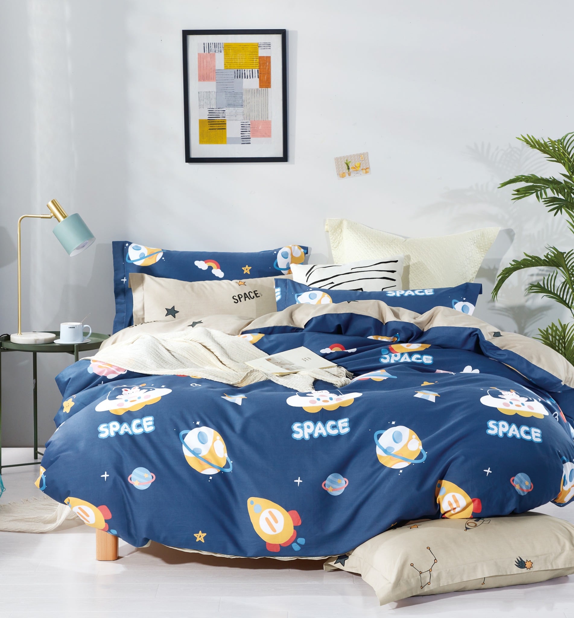 Bộ ga gối 100% cotton satin NIN Collins N190065