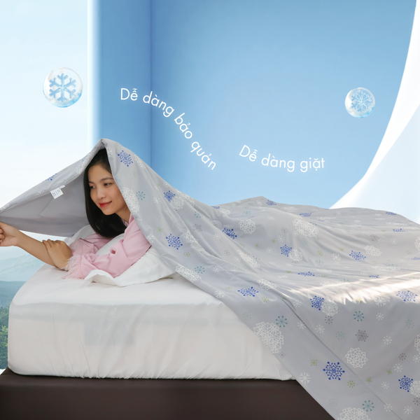 Chăn hè mát lạnh I Cool NM8031 - Mền lạnh ICool Advance NIN House hoa văn NM8031