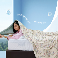 Chăn hè mát lạnh I Cool NM8033 - Mền lạnh ICool Advance NIN House hoa văn NM8033