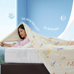 Chăn hè mát lạnh I Cool NM8032 - Mền lạnh ICool Advance NIN House hoa văn NM8032