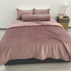 NT9003 - Bộ chăn ga gối lông thỏ NIN Rabbit Fur NT9003