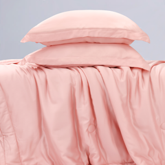 Bộ chăn ga gối Tencel NIN Florence màu Rose