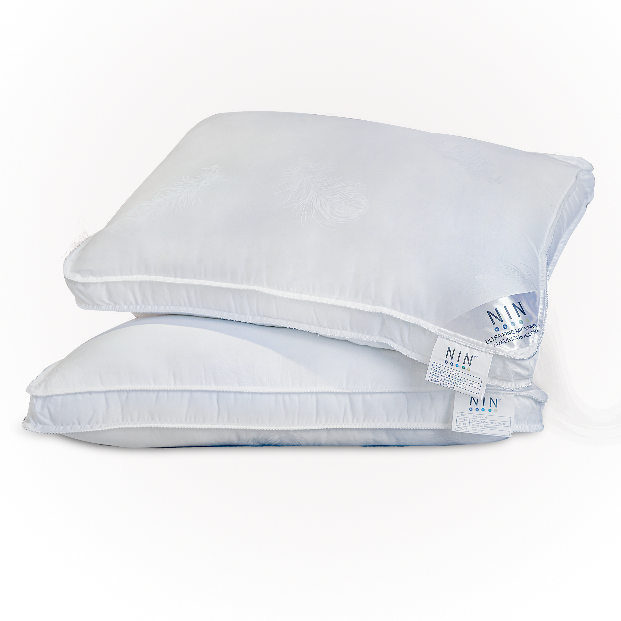 Ruột gối nằm kháng khuẩn 50x70cm NIN House gòn tơ tằm công nghiệp kháng khuẩn