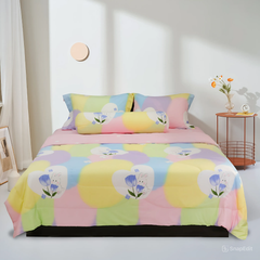 ST200046 - Bộ chăn ga gối cotton nhung STEFANI ST200046