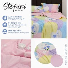 ST200046 - Bộ chăn ga gối cotton nhung STEFANI ST200046