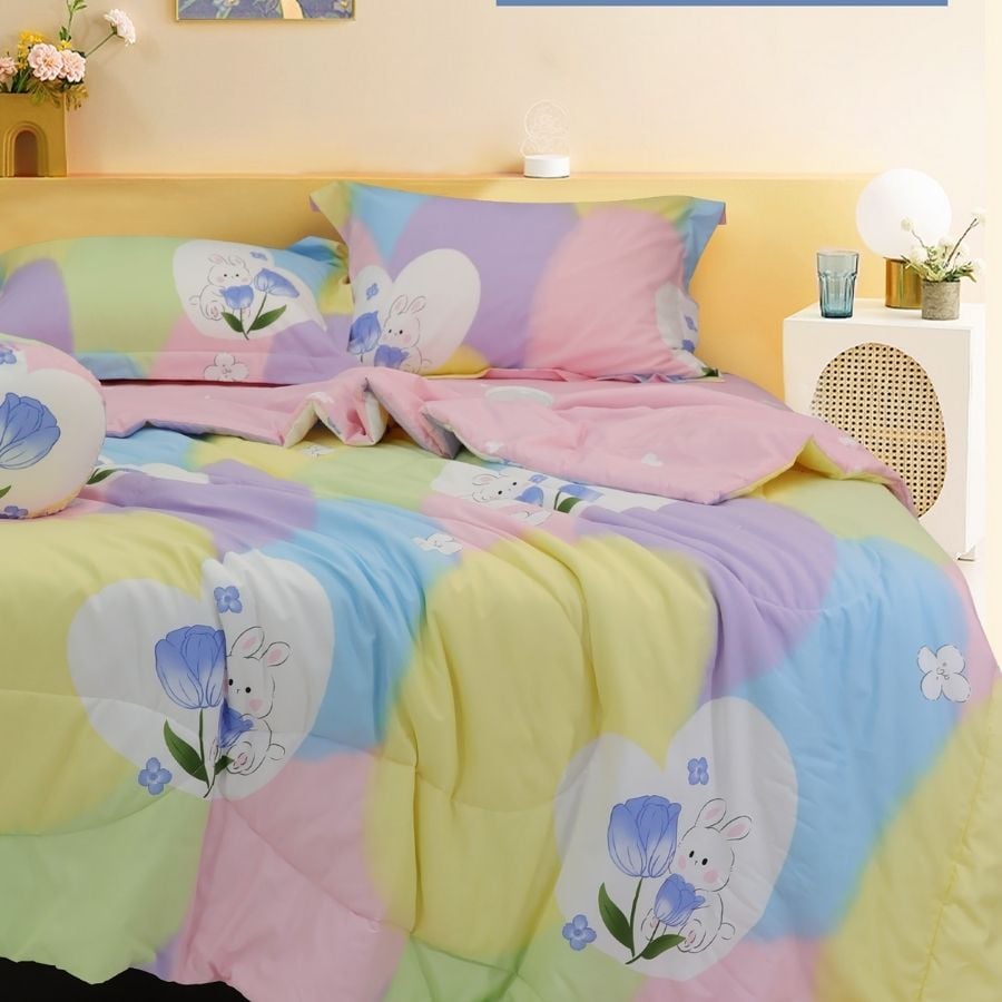 ST200046 - Bộ chăn ga gối Microfiber STEFANI