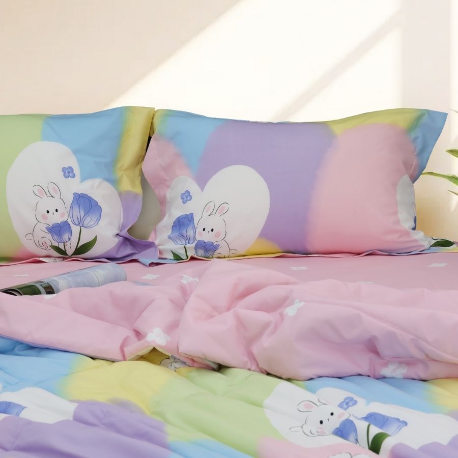 ST200046 - Bộ chăn ga gối Microfiber STEFANI