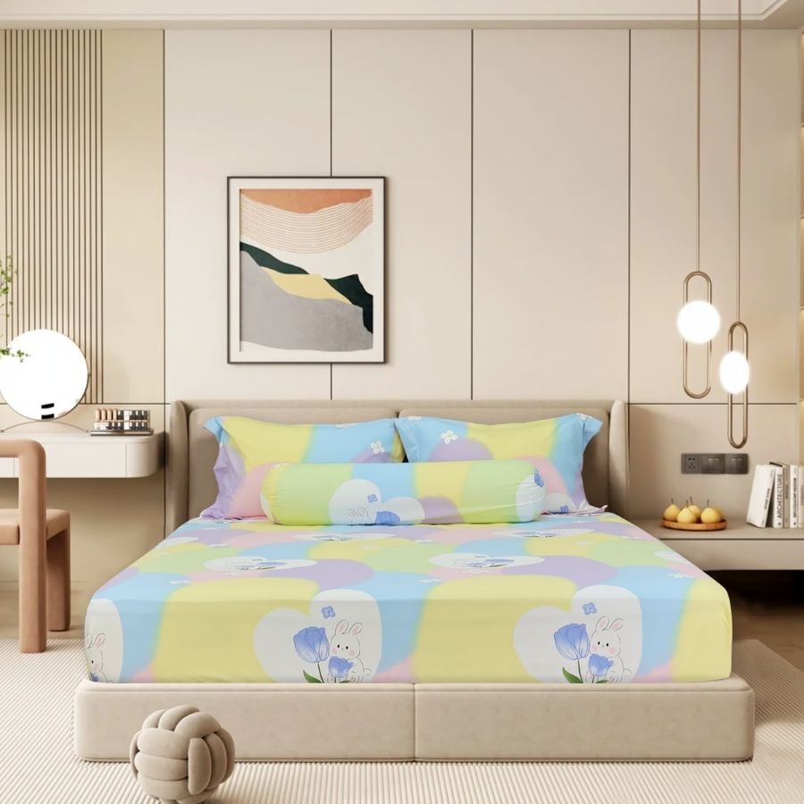 ST200046 - Bộ chăn ga gối Microfiber STEFANI