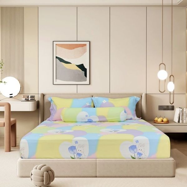 ST200046 - Bộ chăn ga gối cotton nhung STEFANI ST200046