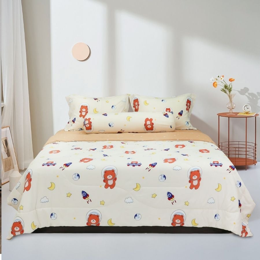 ST200047 - Bộ chăn ga gối cotton nhung STEFANI ST200047