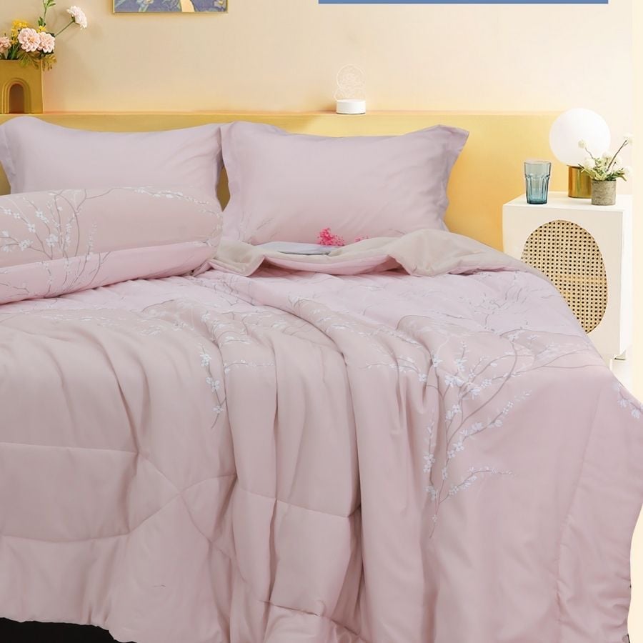 ST200048 - Bộ chăn ga gối Microfiber STEFANI