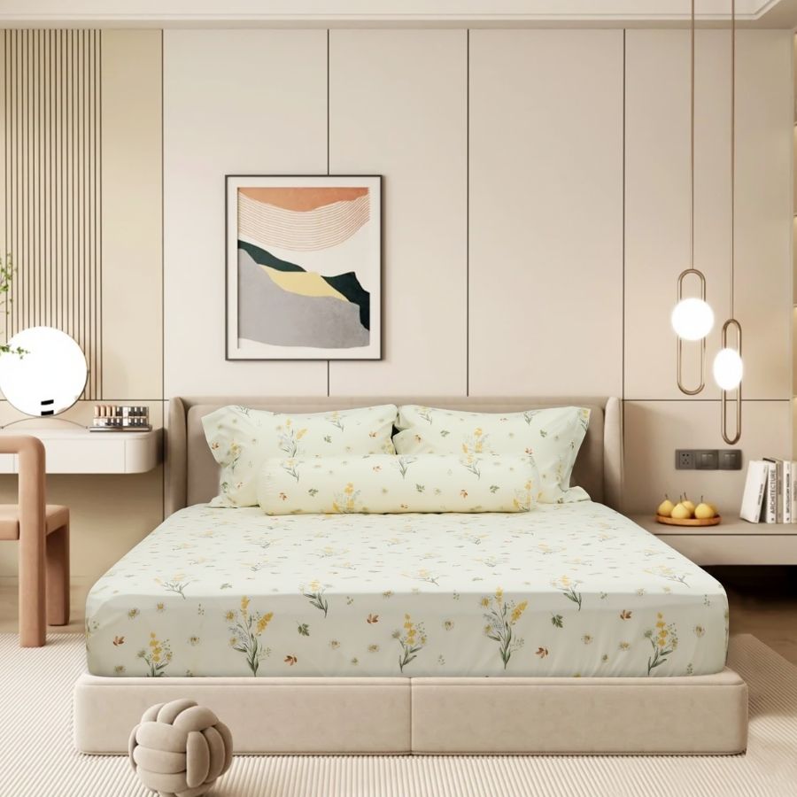 ST200050 - Bộ chăn ga gối Microfiber STEFANI