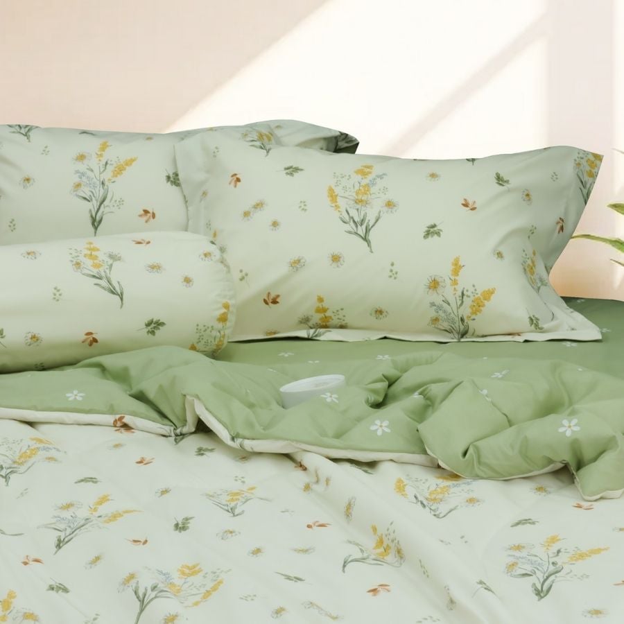 ST200050 - Bộ chăn ga gối Microfiber STEFANI