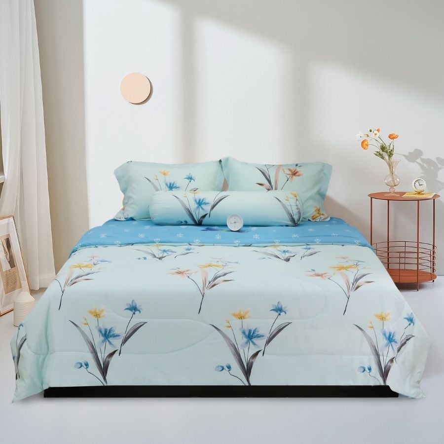 ST200051 - Bộ chăn ga gối cotton nhung STEFANI ST200051