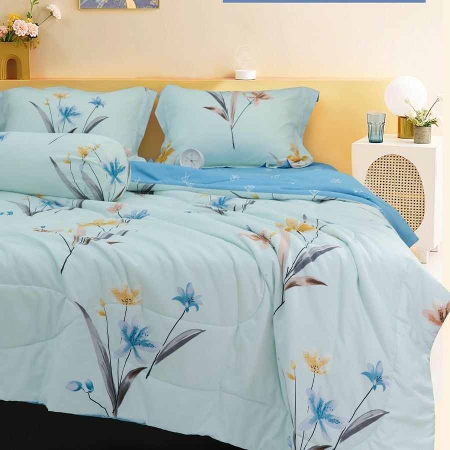 ST200052 - Bộ chăn ga gối Microfiber STEFANI