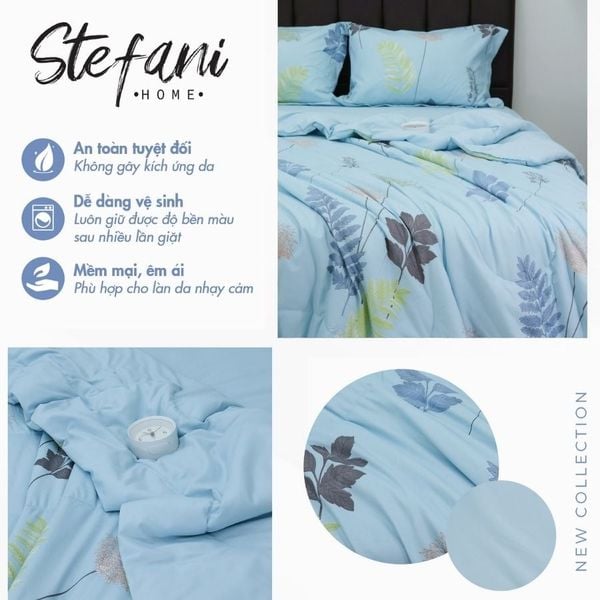 ST200051 - Bộ chăn ga gối cotton nhung STEFANI ST200051