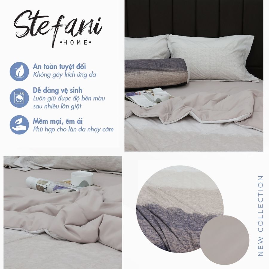 ST200053 - Bộ chăn ga gối Microfiber STEFANI