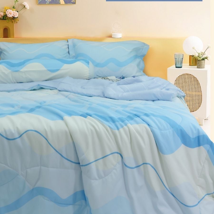 ST200054 - Bộ chăn ga gối Microfiber STEFANI
