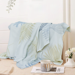 Vỏ áo gối lượn sóng tencel cho gối cao su thiên nhiên 50x30x7/9cm màu TC9009