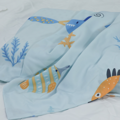 Vỏ áo gối lượn sóng tencel cho gối cao su thiên nhiên 50x30x7/9cm màu TC9010