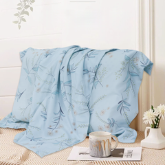 Vỏ áo gối lượn sóng tencel cho gối cao su thiên nhiên 50x30x7/9cm màu TC9015
