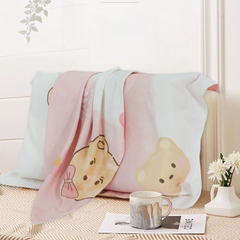 Vỏ áo gối lượn sóng tencel cho gối cao su thiên nhiên 50x30x7/9cm màu TC9018